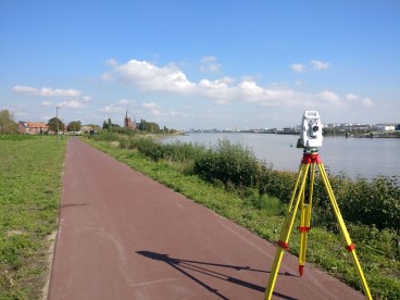 Bijwerking GRB van een fietspad aan de Schelde.